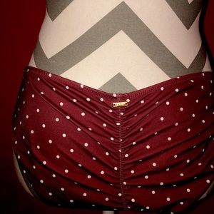 PINK bathing suit bottoms with lifting scrunch!